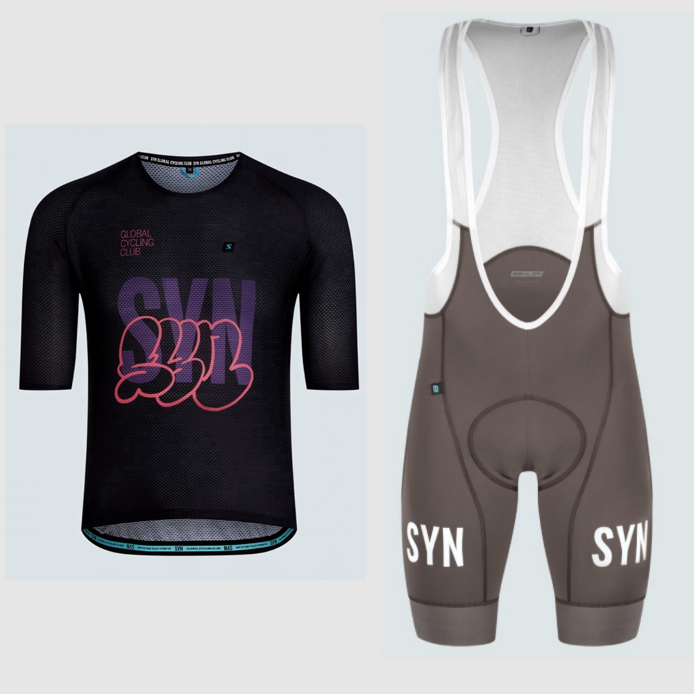 Cycling Bib Shorts - HERREN TRAINING DESIGN LAB ZIPLESS JERSEY