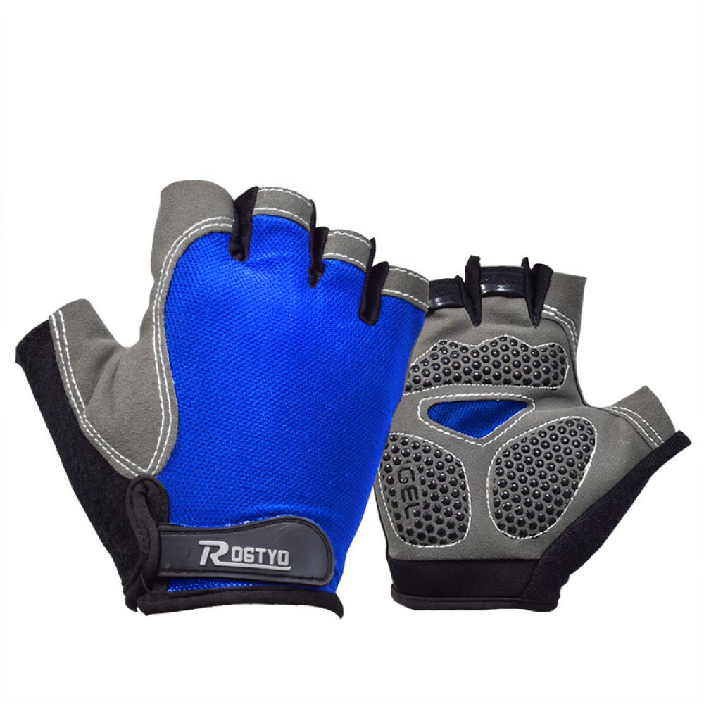 Cycling Gear And Equipment - Stoßfeste Halbfinger-Fahrradhandschuhe, atmungsaktiv, für Sommer, Mountainbike-