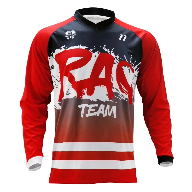 Cycling Gear Jersey - Langarm-MTB-Renntrikot, Familien-Set, Downhill-Bike MX Outdoor, atmungsaktiv,